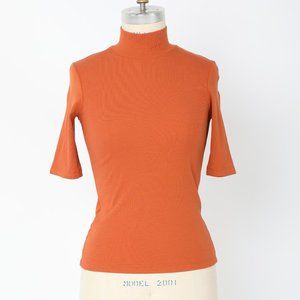 2x1 Rib Mock Neck in Yarn